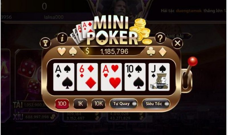 Nổ hũ mini poker là như thế nào?